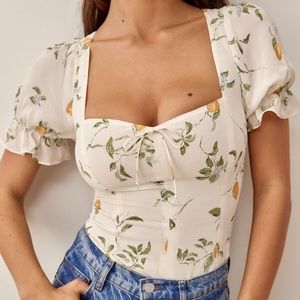 Reformation Delevan Top - Citron